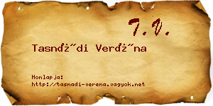 Tasnádi Veréna névjegykártya